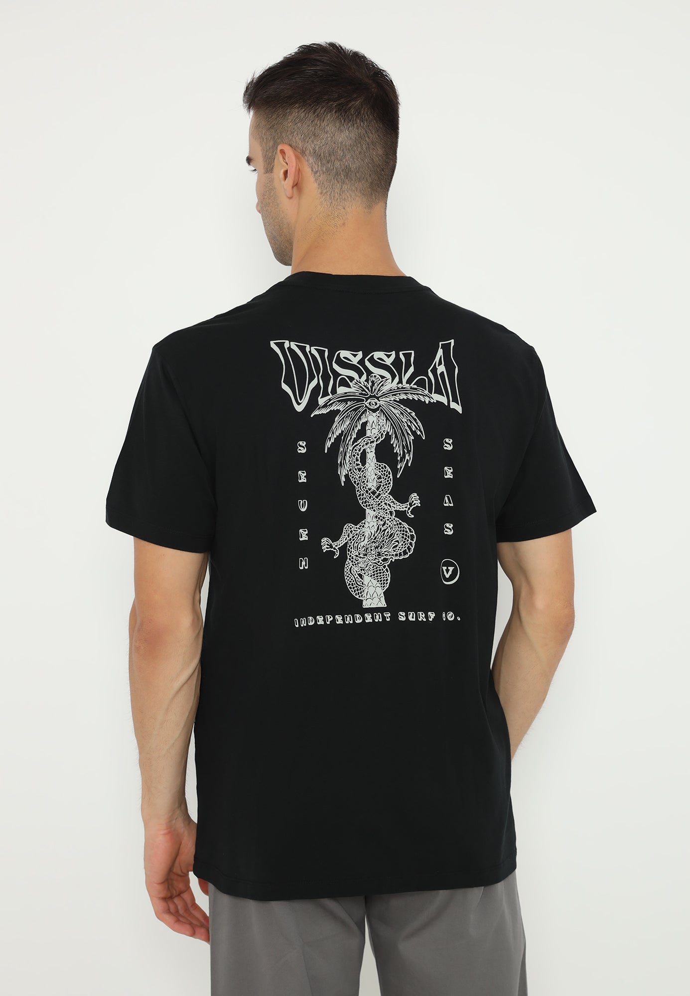 VISSLA-MASTERS OF STOKE COSMIC WASH SS ORGANIC TEE-BLK