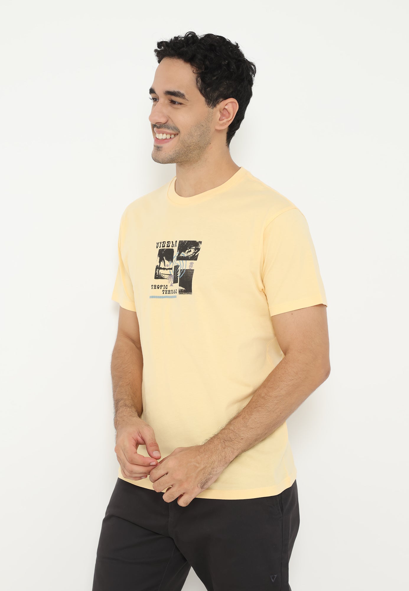 VISSLA-TROPIC THRILLS COSMIC SS ORGANIC TEE