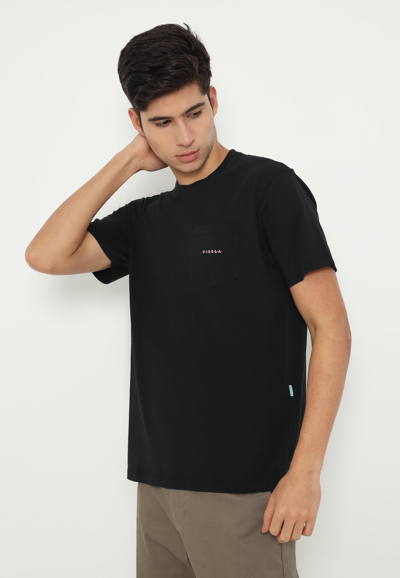 VISSLA-SKULL ISLAND PREMIUM ORGANIC PKT ORGANIC TEE-BLK
