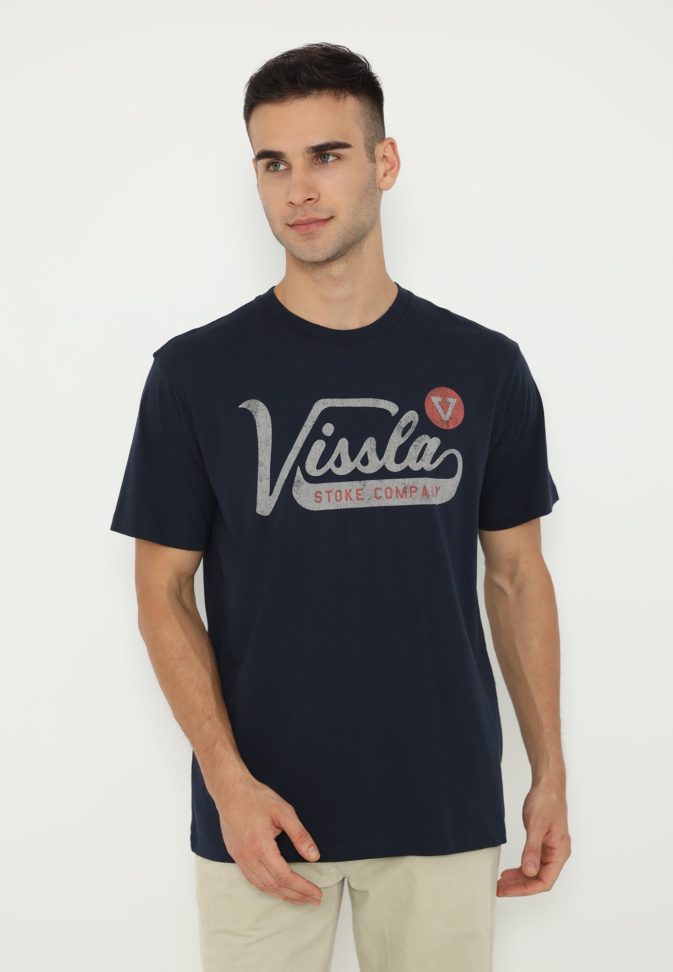 VISSLA-EMBLEM SS TEE-DKD