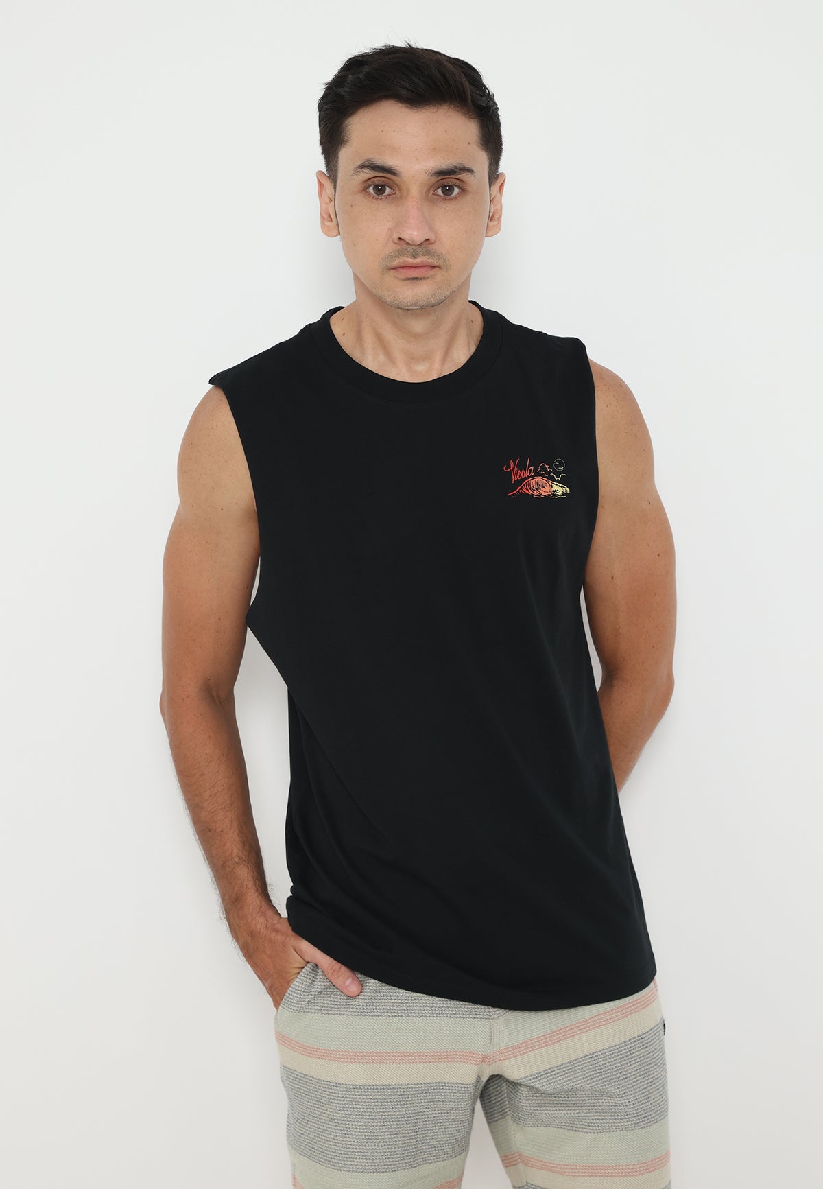 VISSLA-WAVE POOL WARRIOR ORGANIC MUSCLE TEE