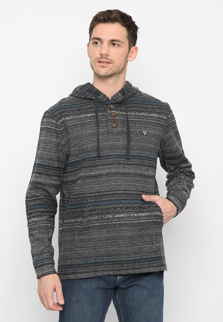 VISSLA-DESCANSO HOODED POPOVER-GRA